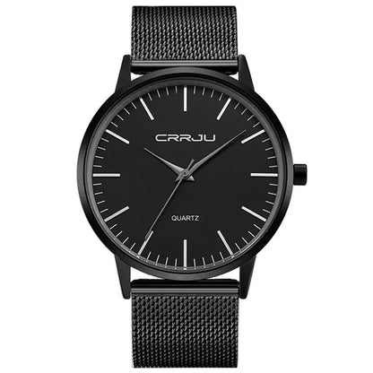 CRRJU Ultra Thin Fashion Male Wristwatch Top Brand Luxury Business Watches Waterproof Scratch-Resistant Men Watch Clock Relogio