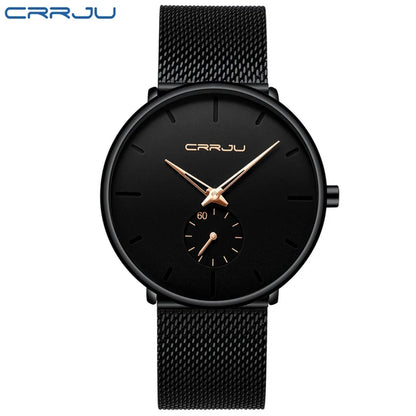 Fashion Mens Watches Top Brand Luxury Quartz Watch Men Casual Slim Mesh Steel Waterproof Sport Watch Relogio Masculino