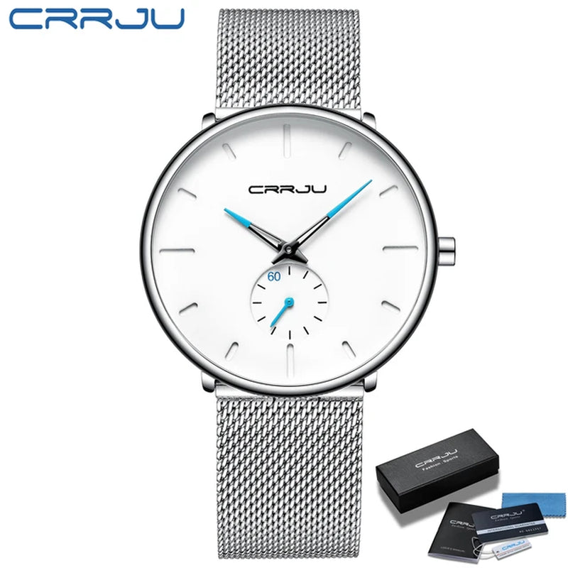 Fashion Mens Watches Top Brand Luxury Quartz Watch Men Casual Slim Mesh Steel Waterproof Sport Watch Relogio Masculino