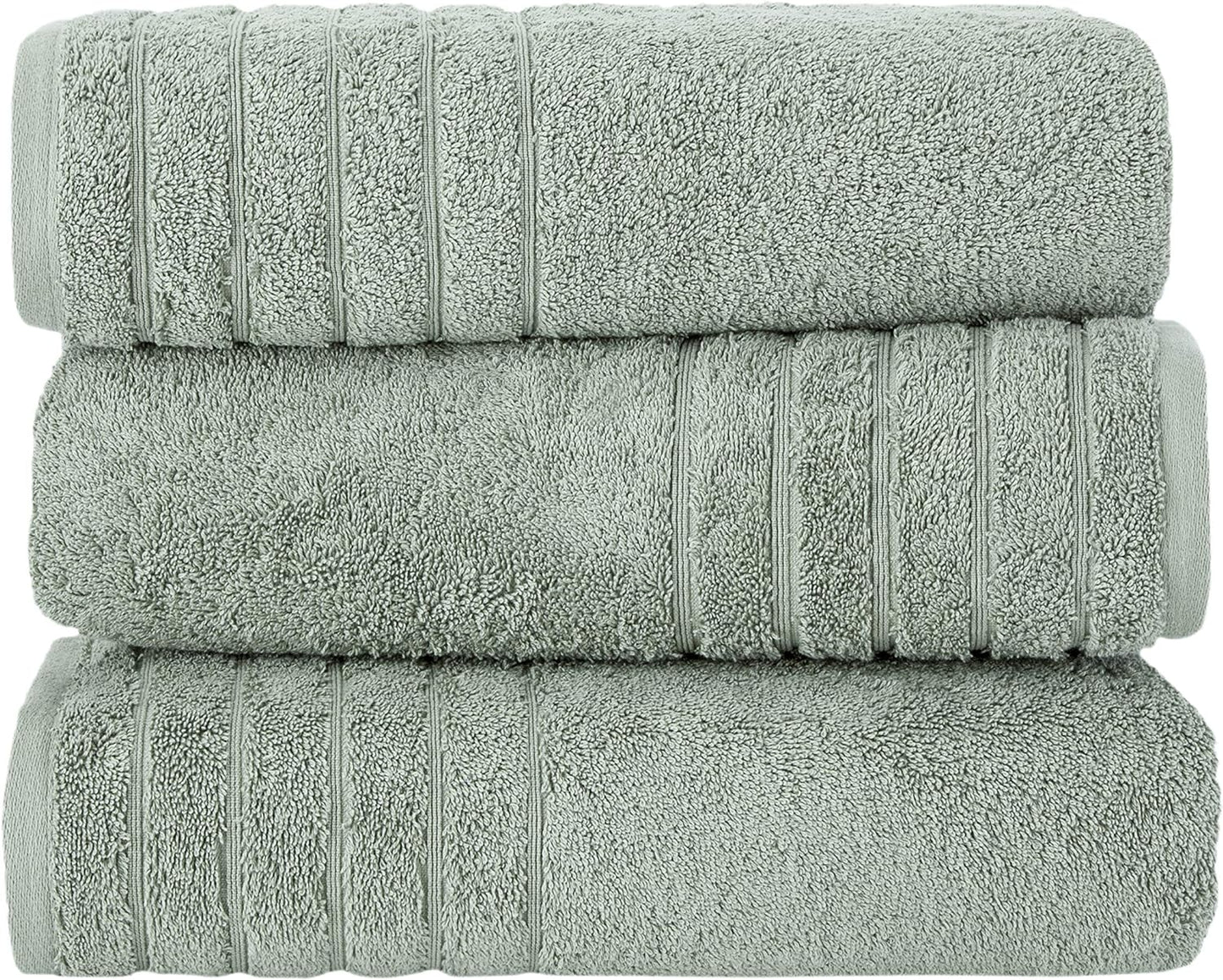 Barnum - Luxurious Turkish Bath Towels - Set of 3 | 100% Premium Turkish Cotton, Spa-Quality Absorbency & Comfort | 30"x56" (Green)