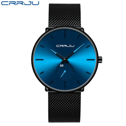 Fashion Mens Watches Top Brand Luxury Quartz Watch Men Casual Slim Mesh Steel Waterproof Sport Watch Relogio Masculino