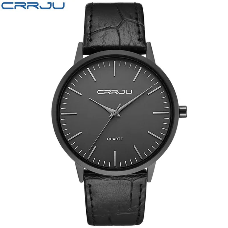 CRRJU Ultra Thin Fashion Male Wristwatch Top Brand Luxury Business Watches Waterproof Scratch-Resistant Men Watch Clock Relogio