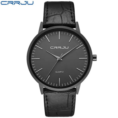 CRRJU Ultra Thin Fashion Male Wristwatch Top Brand Luxury Business Watches Waterproof Scratch-Resistant Men Watch Clock Relogio