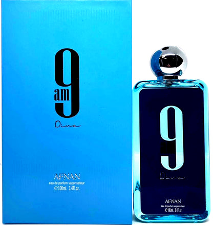 AFNAN 9AM Dive Eau de Parfum Spray - Unisex, 3.4 Oz / 100 Ml | Brand New!